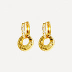 Radiant Loop Zircon Drop Earrings