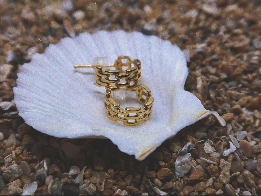 Chain Link Hoop Earrings