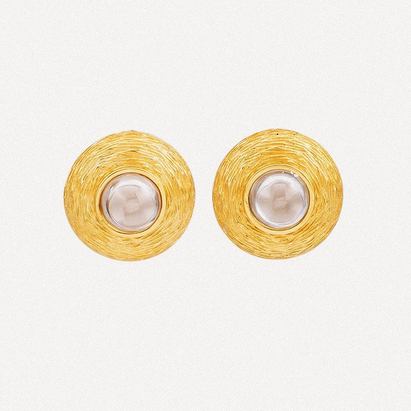 Halo Swirl Zircon Stud Earrings