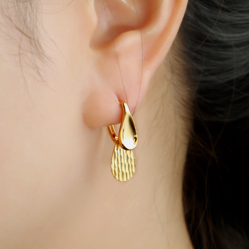 Double Teardrop Dangle Earrings