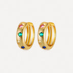Golden Bloom Hoop Earrings