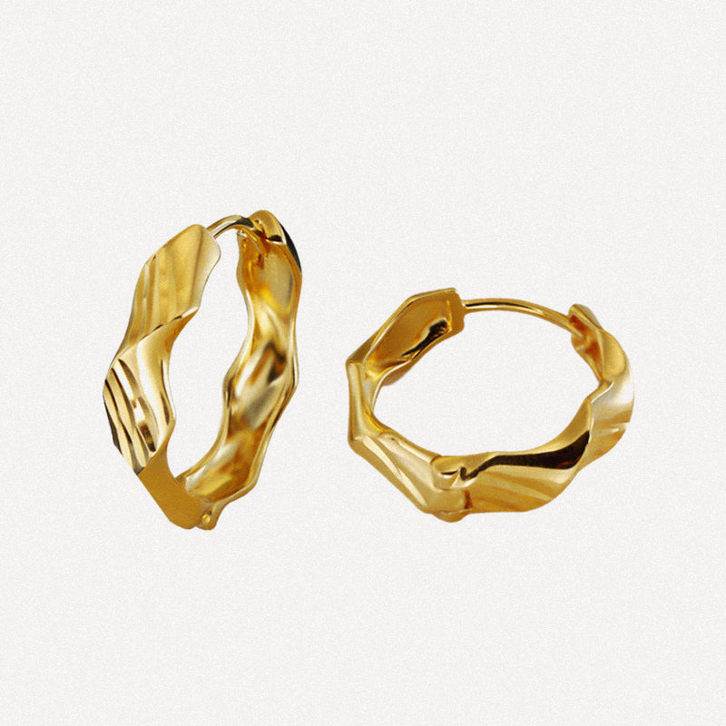 Wavy Hoop Earrings