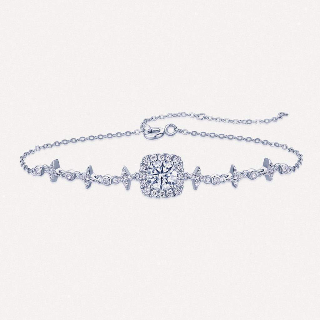 Starry Halo Moissanite Bracelet