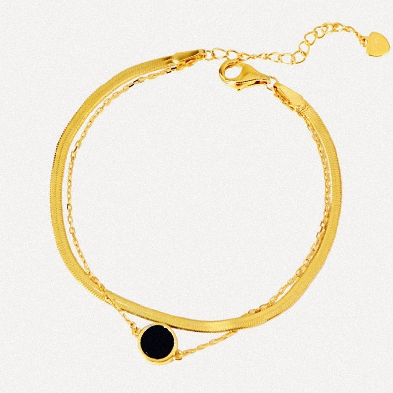 Onyx Dual Chain Bracelet