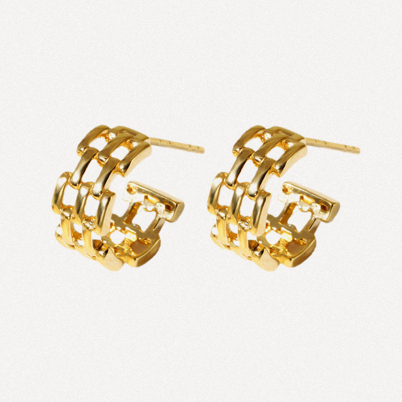 Chain Link Hoop Earrings