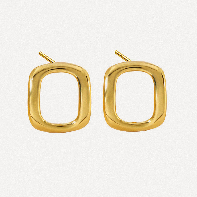 Square Open Hoop Earrings